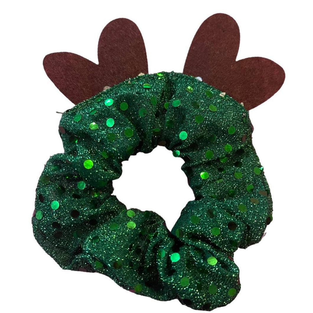 SEQUIN DEER EAR SCRUNCHIE