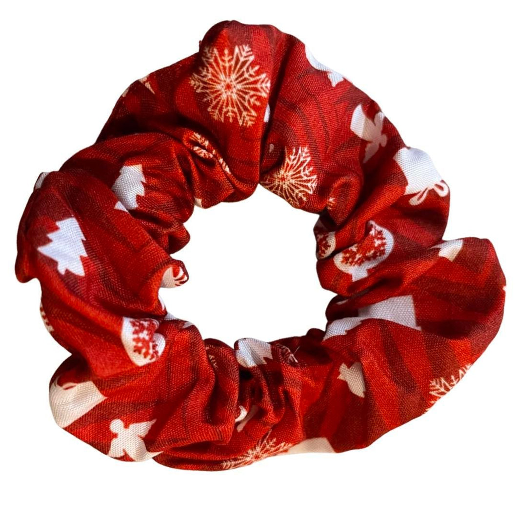 RED AND WHITE CHRISTMAS SCRUNCHIE