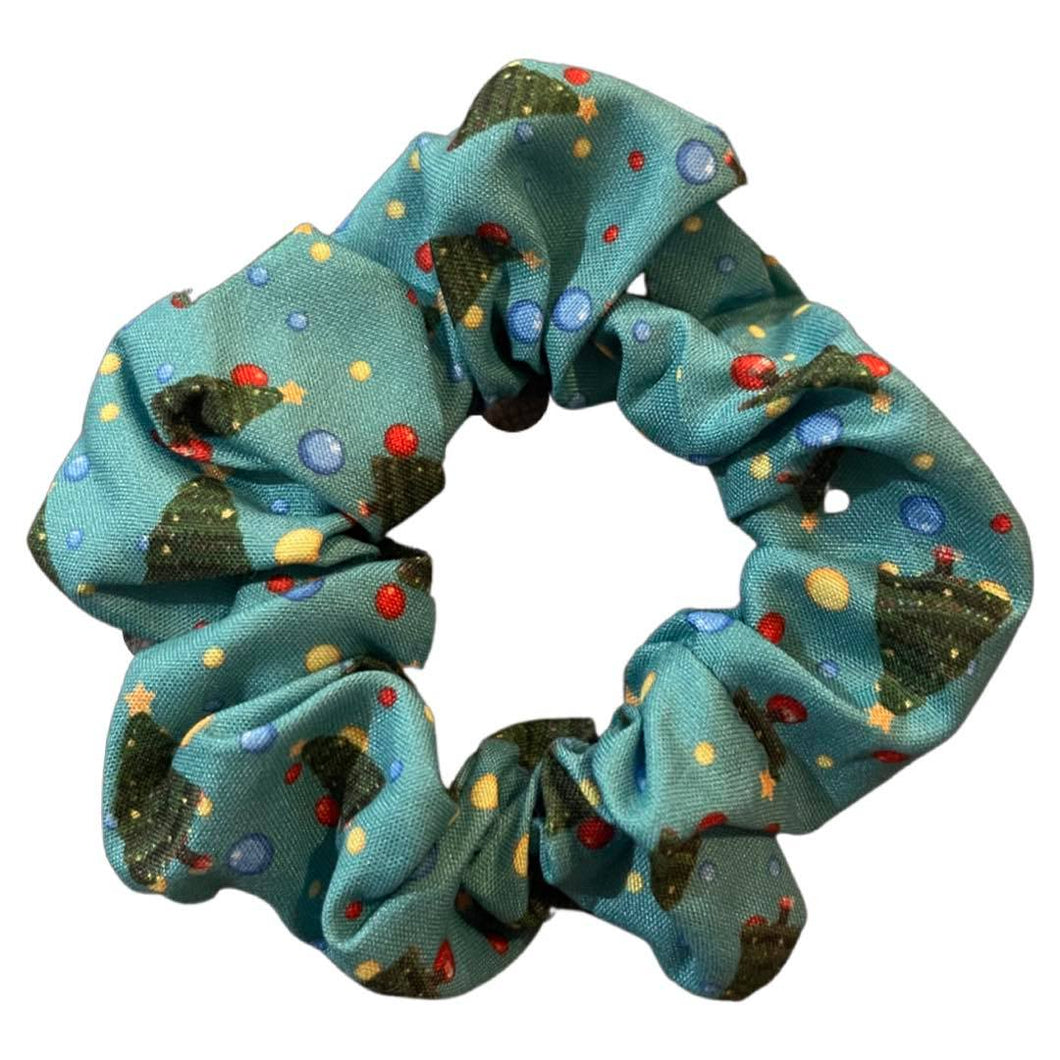 TEAL TREE SCRUNCHIE