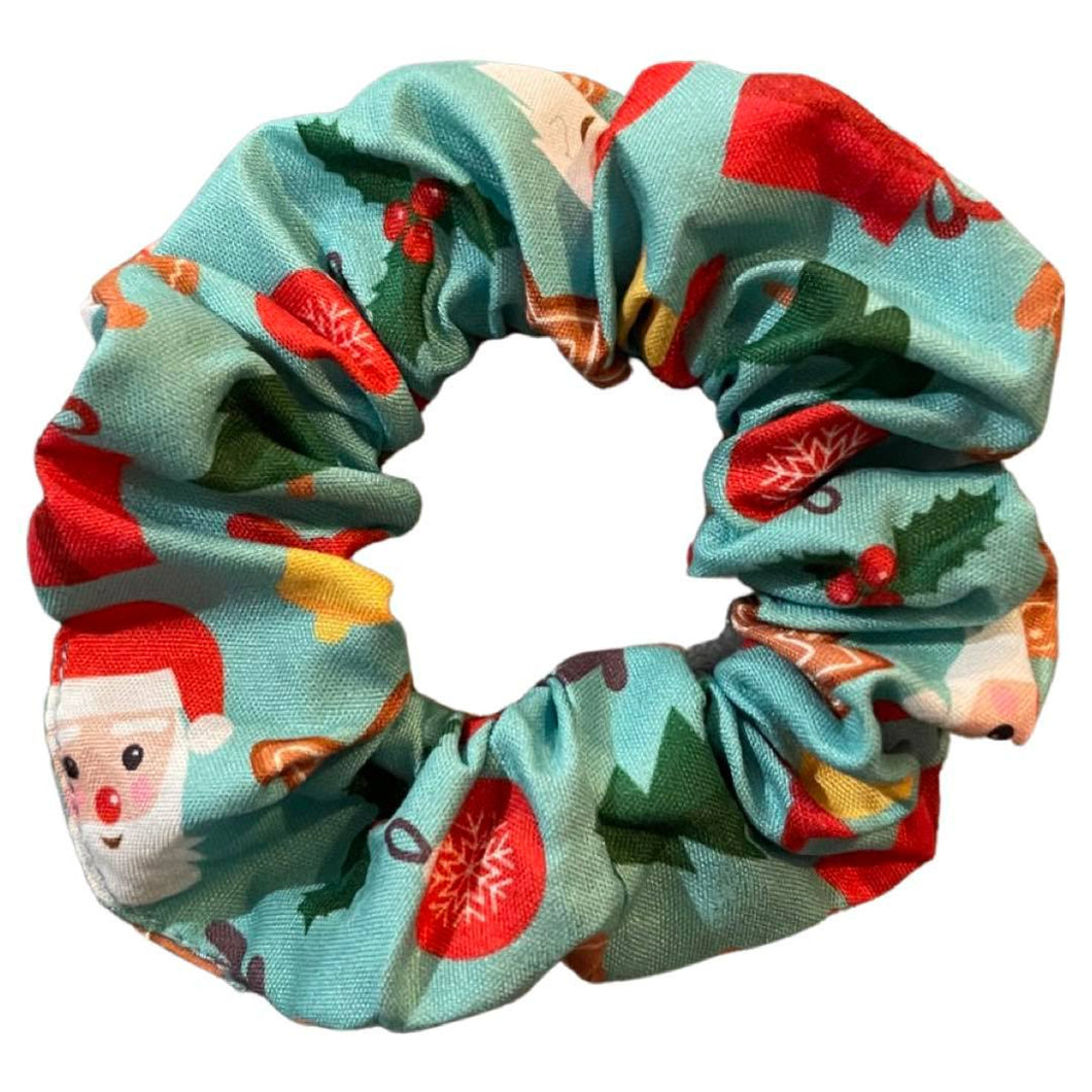 TEAL CHRISTMAS SCRUNCHIE